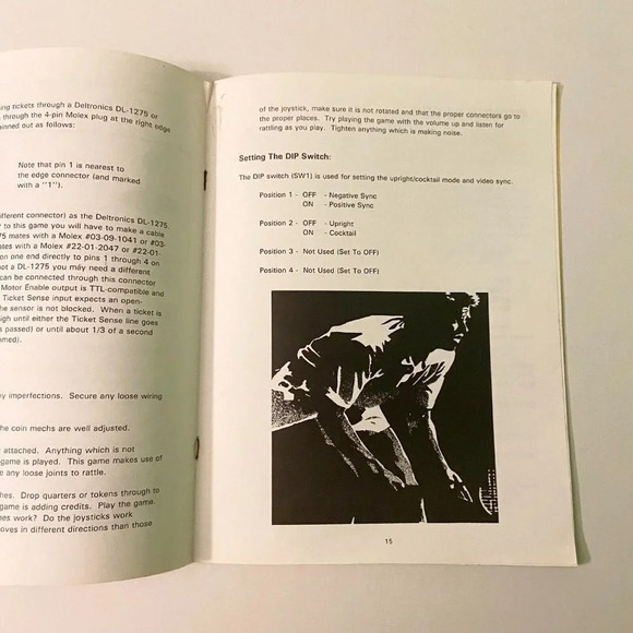 Vintage 1990 Hot Shots Tennis Strata Instruction Arcade Game Manual - Picture 12 of 16